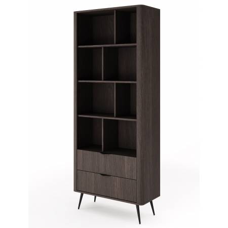 Nowoczesny regał z szufladami VIRGO dąb dunin + czarny